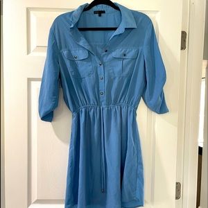 Thigh length blue dress